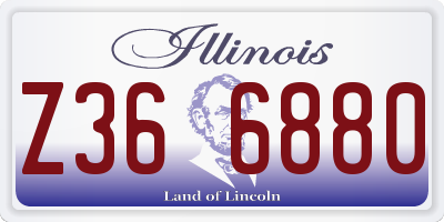 IL license plate Z366880