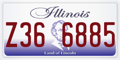IL license plate Z366885