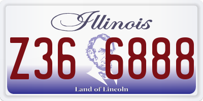 IL license plate Z366888