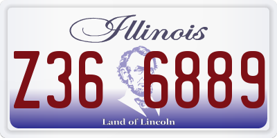 IL license plate Z366889