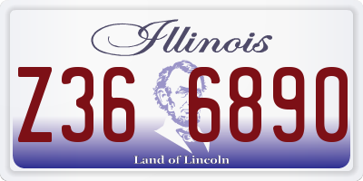 IL license plate Z366890