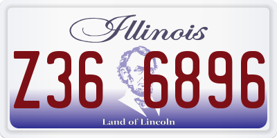 IL license plate Z366896