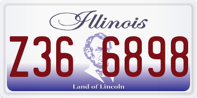 IL license plate Z366898