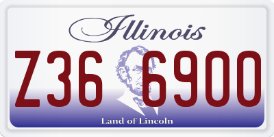 IL license plate Z366900