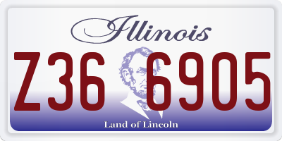 IL license plate Z366905