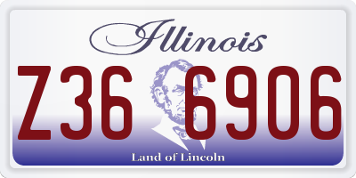 IL license plate Z366906