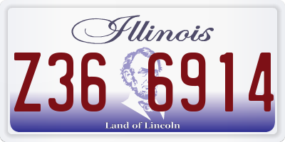 IL license plate Z366914