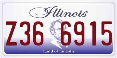 IL license plate Z366915