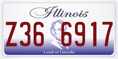 IL license plate Z366917