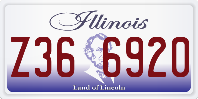 IL license plate Z366920