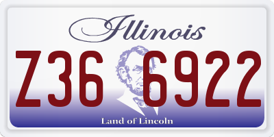 IL license plate Z366922