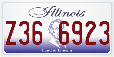 IL license plate Z366923