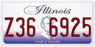 IL license plate Z366925