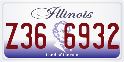IL license plate Z366932