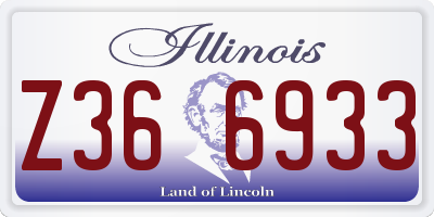 IL license plate Z366933