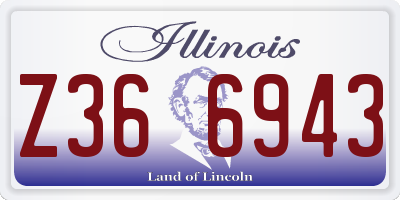 IL license plate Z366943