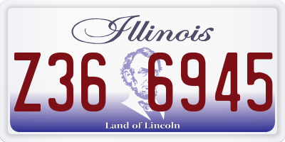 IL license plate Z366945