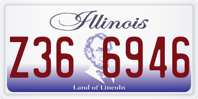 IL license plate Z366946