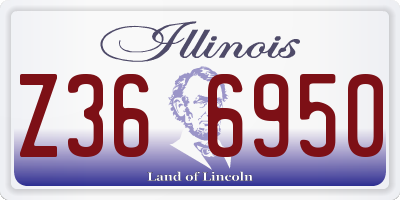 IL license plate Z366950