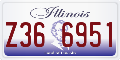 IL license plate Z366951