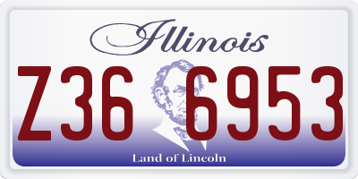 IL license plate Z366953