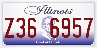 IL license plate Z366957