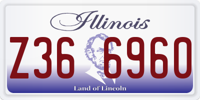 IL license plate Z366960