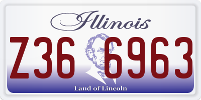 IL license plate Z366963
