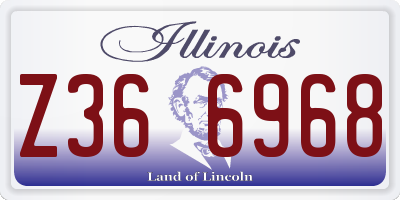 IL license plate Z366968