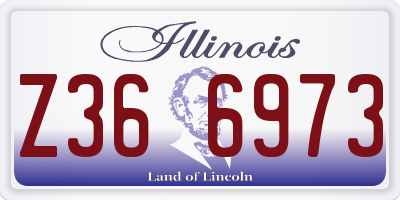 IL license plate Z366973