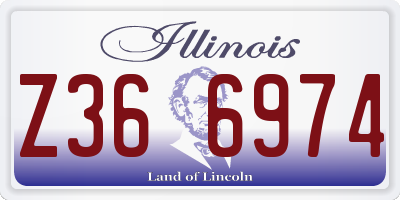 IL license plate Z366974