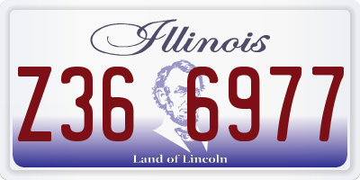 IL license plate Z366977