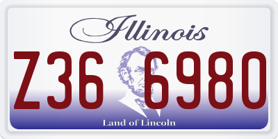 IL license plate Z366980