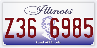IL license plate Z366985