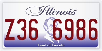 IL license plate Z366986