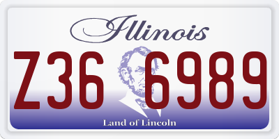 IL license plate Z366989