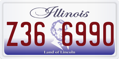 IL license plate Z366990