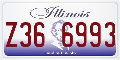 IL license plate Z366993