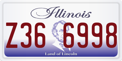 IL license plate Z366998