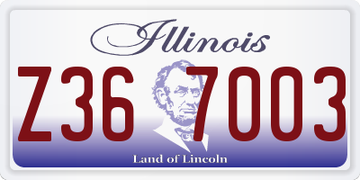 IL license plate Z367003