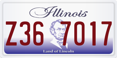 IL license plate Z367017