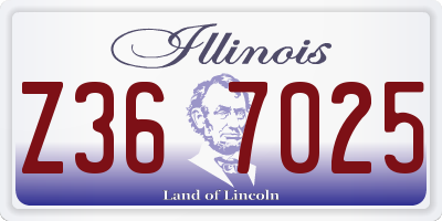 IL license plate Z367025