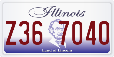 IL license plate Z367040