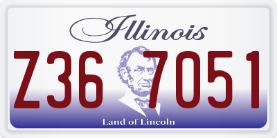 IL license plate Z367051