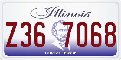 IL license plate Z367068