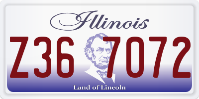 IL license plate Z367072
