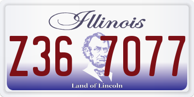IL license plate Z367077