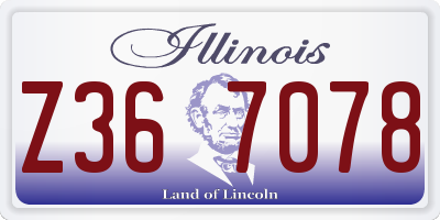 IL license plate Z367078