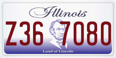 IL license plate Z367080