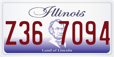 IL license plate Z367094